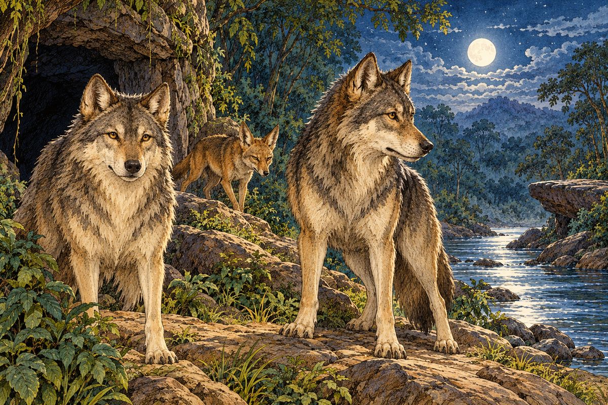 Now Rann the Kite brings home the night     That Mang the Bat sets free— The herds are shut in byre and hut     For loosed till dawn are we. This is the hour of pride and power,     Talon and tush and claw.
