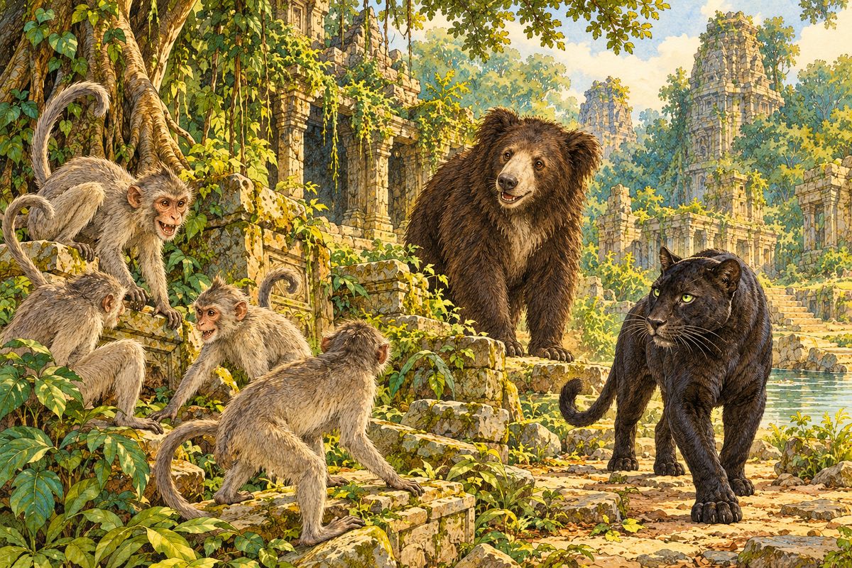 Baloo in the forest “They never go far,” he said with a chuckle. “They never do what they set out to do.