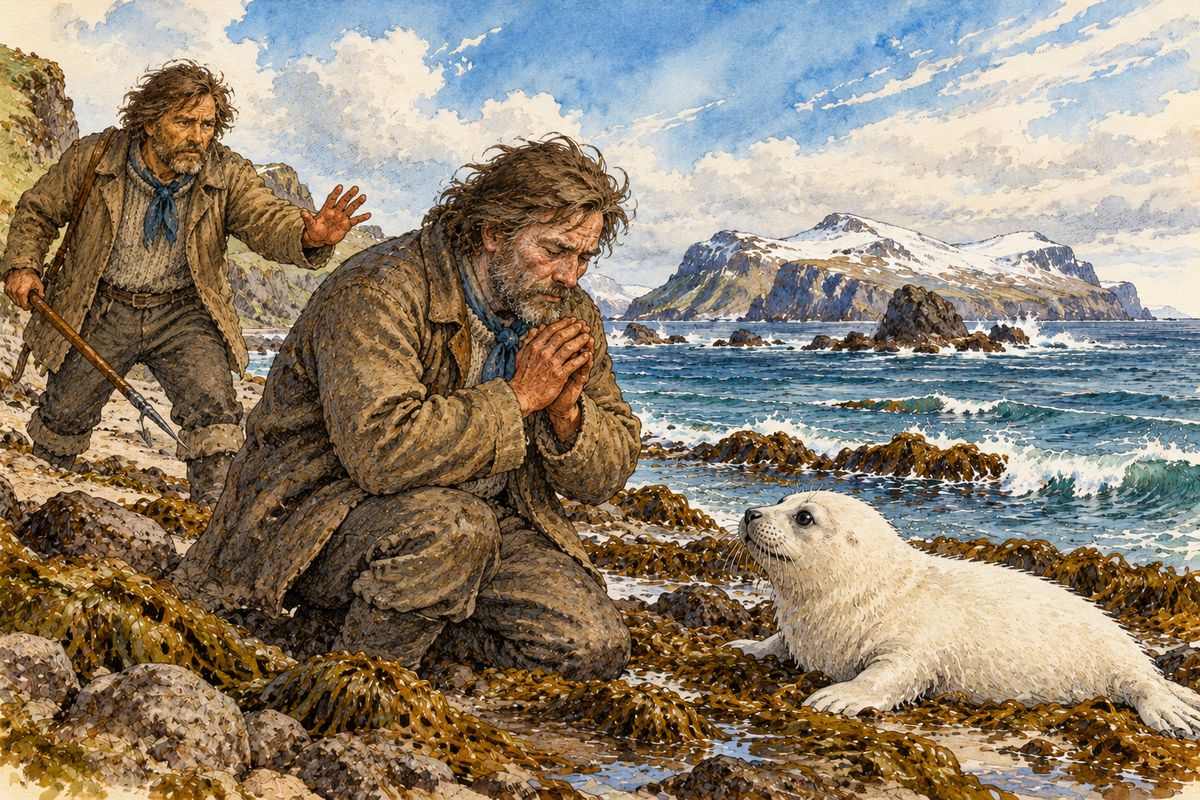 Kerick Booterin turned nearly white under his oil and smoke, for he was an Aleut, and Aleuts are not clean people. Then he began to mutter a prayer.