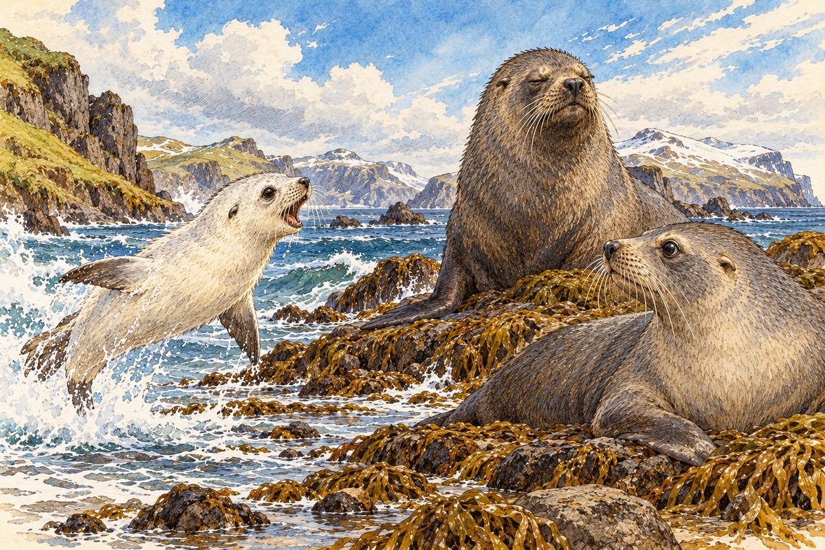“Go and find out,” said Sea Vitch, shutting his eyes. “Run away. We’re busy here.” Kotick made his dolphin-jump in the air and shouted as loud as he could: “Clam-eater! Clam-eater!” He knew that Sea Vitch never caught a fish in his life but always rooted for clams and seaweed; though he pretended to be a very terrible person. Naturally the Chickies and the