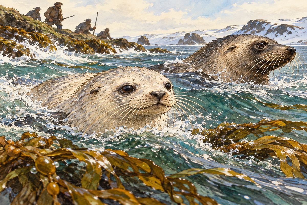 He began to think of the seal he had left behind him, but though he was in a hurry to go back to Novastoshnah, he thoroughly explored the new country, so that he would be able to answer all questions. Then he dived and made sure of the mouth of the tunnel…