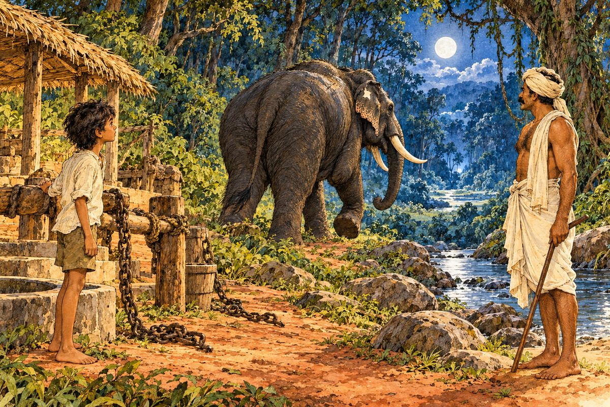 I will remember what I was, I am sick of rope and chain—     I will remember my old strength and all my forest affairs. I will not sell my back to man for a bundle of sugar-cane:     I will go out to my own kind, and the wood-folk in their lairs.