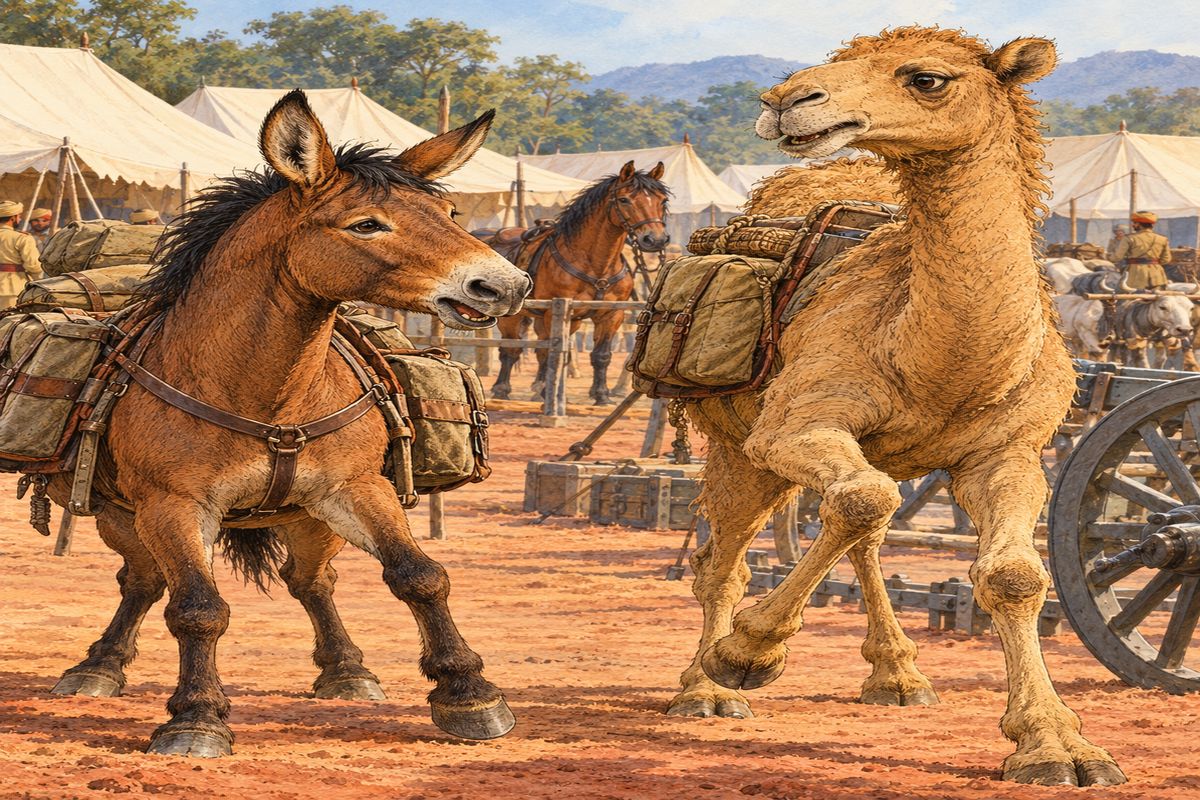 “Then why didn’t you stay and carry baggage for the 39th Native Infantry, instead of running all round the camp?” said the mule. “They were such very bad dreams,” said the camel.