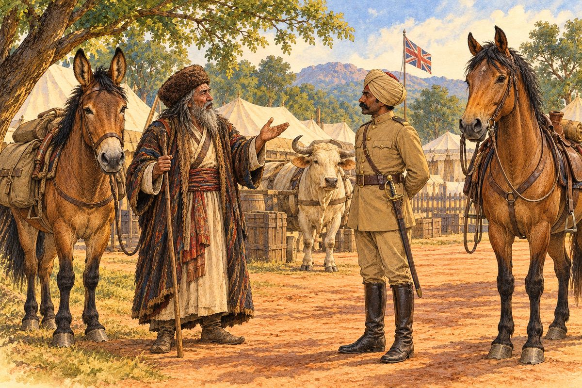 Then I heard an old grizzled, long-haired Central Asian chief, who had come down with the Amir, asking questions of a native officer. “But are the beasts as wise as the men?” said the chief.