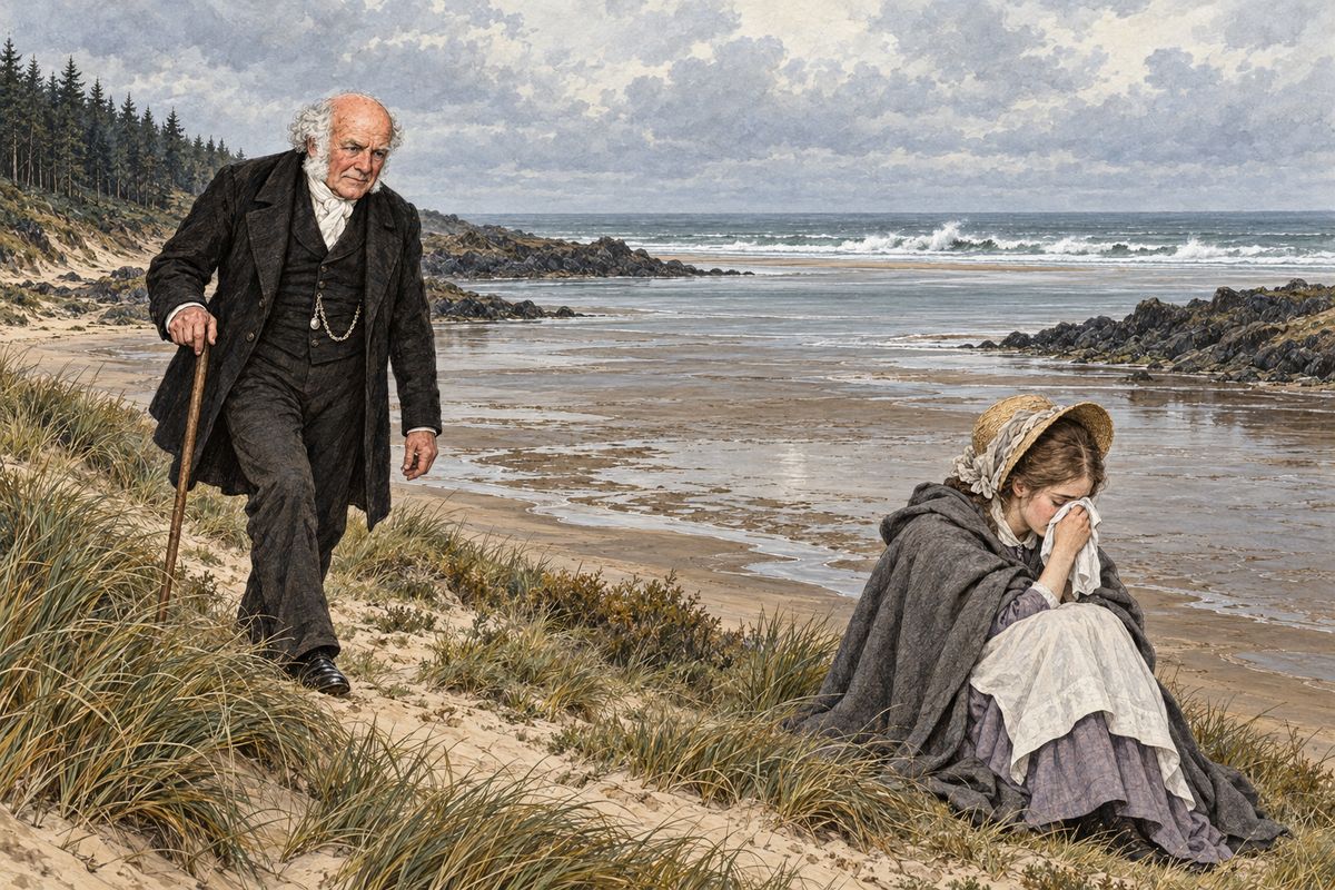 Rosanna Spearman, the second housemaid, had once been a thief. Lady Verinder took her from a London reformatory to give her a fresh chance. When Rosanna missed dinner, Betteredge went to fetch her from her favourite spot, the Shivering Sand, a lonely quicksand that trembled at the turn of the tide. He found her alone there, crying.