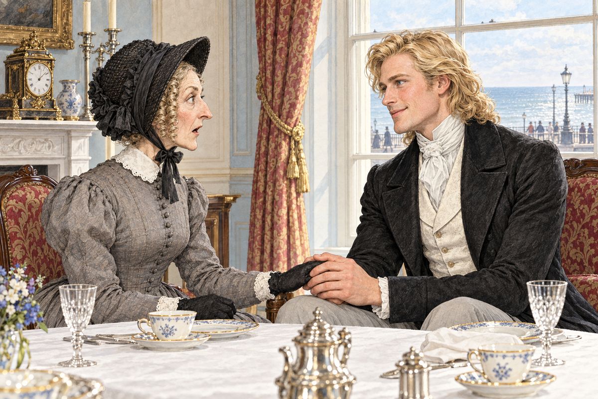 Franklin Blake, after a stiff exchange of seven notes, forbade Clack her pages of sermons on the death. A month later, in Brighton, after a private walk with Mr. Bruff, Rachel declared, "I shall never marry Mr. Godfrey Ablewhite." Godfrey arrived, was released, and told Clack with perfect calm that he had submitted, and felt only relief.