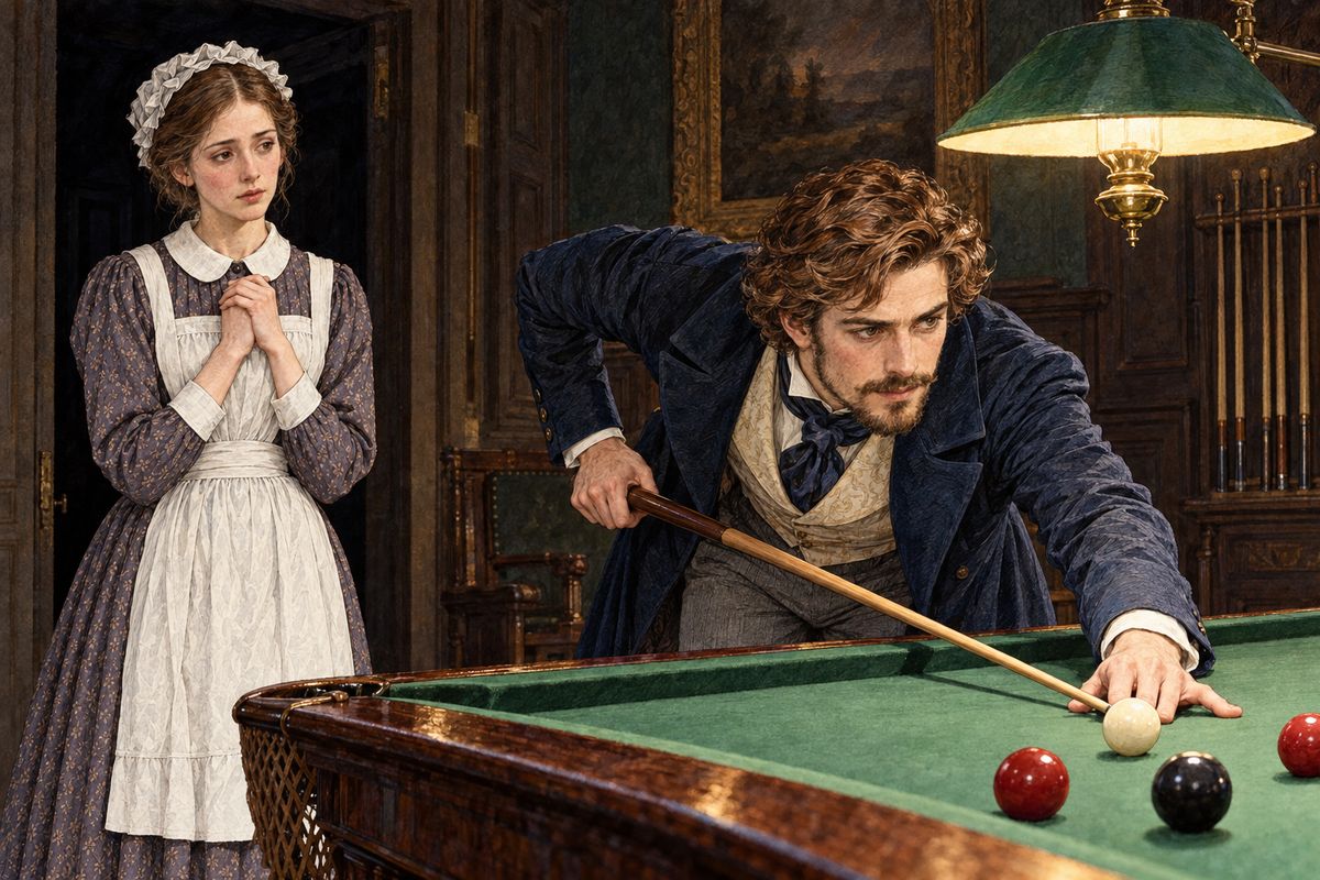 The letter ended with her last hope that he would say one kind word to her. Franklin realised that twice he had pushed her away without knowing it: at the billiard-table he had looked at the balls instead of at her, and in the shrubbery he had loudly said he felt "no interest whatever in Rosanna Spearman." She had gone to the quicksand believing it.