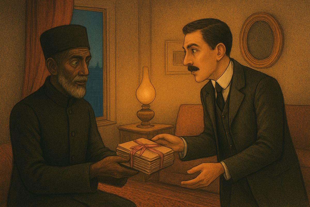 Faure had dismissed one witness as a dreamer: the man all Paris called the Persian. The narrator traced him to a little flat in the Rue de Rivoli. There the old man told everything he knew, with childlike candour, and handed over Christine's own letters. "Do as you please with them," he said. Now the narrator could not doubt it. The ghost was no myth.