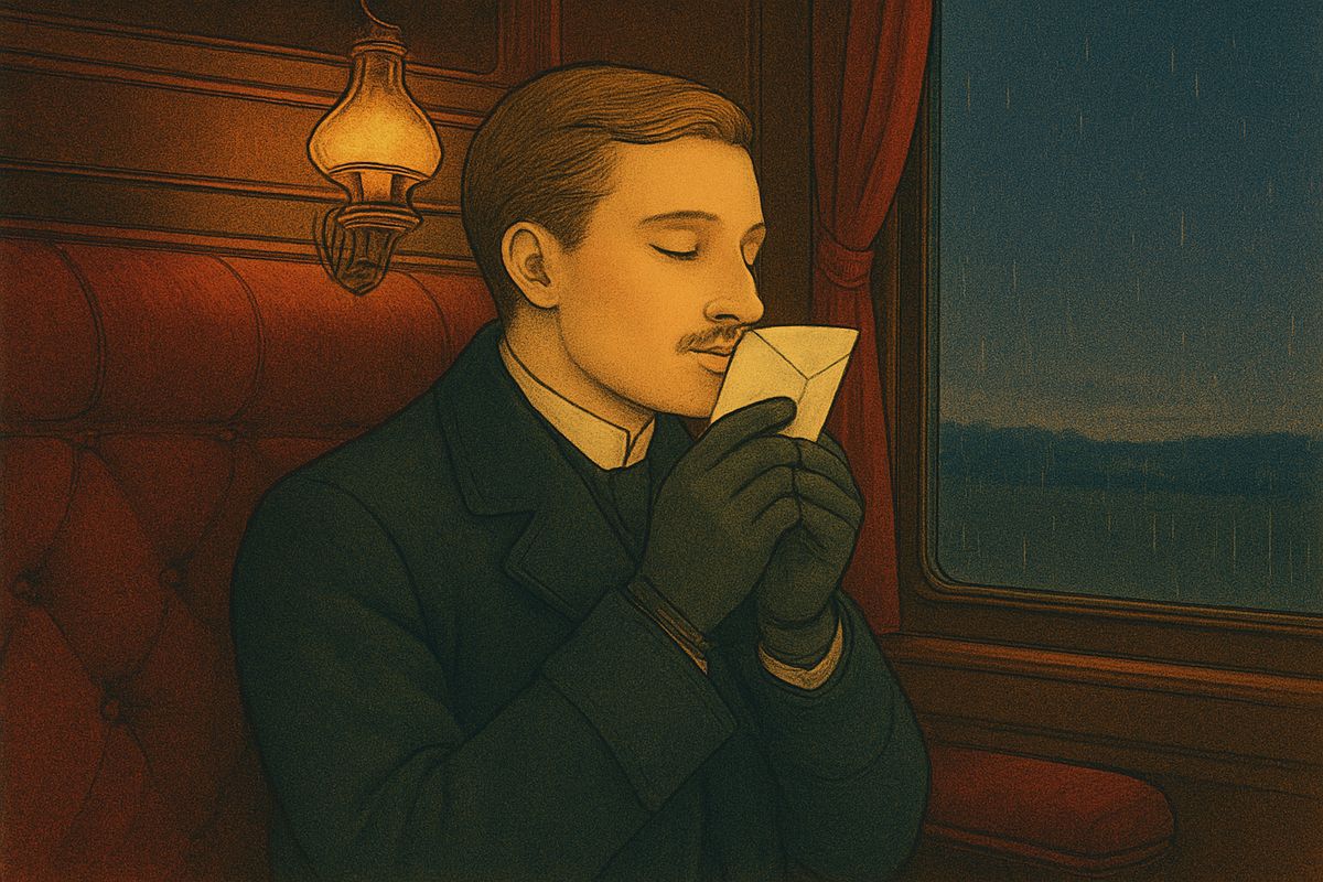 After her triumph, Christine hid from everyone. Then one morning she wrote to Raoul. She had not forgotten the little boy who went into the sea for her scarf, she said, and she was going to Perros, where her father lay buried with his violin. Raoul missed the morning train and rode the Brittany express all night, reading her note over and over.