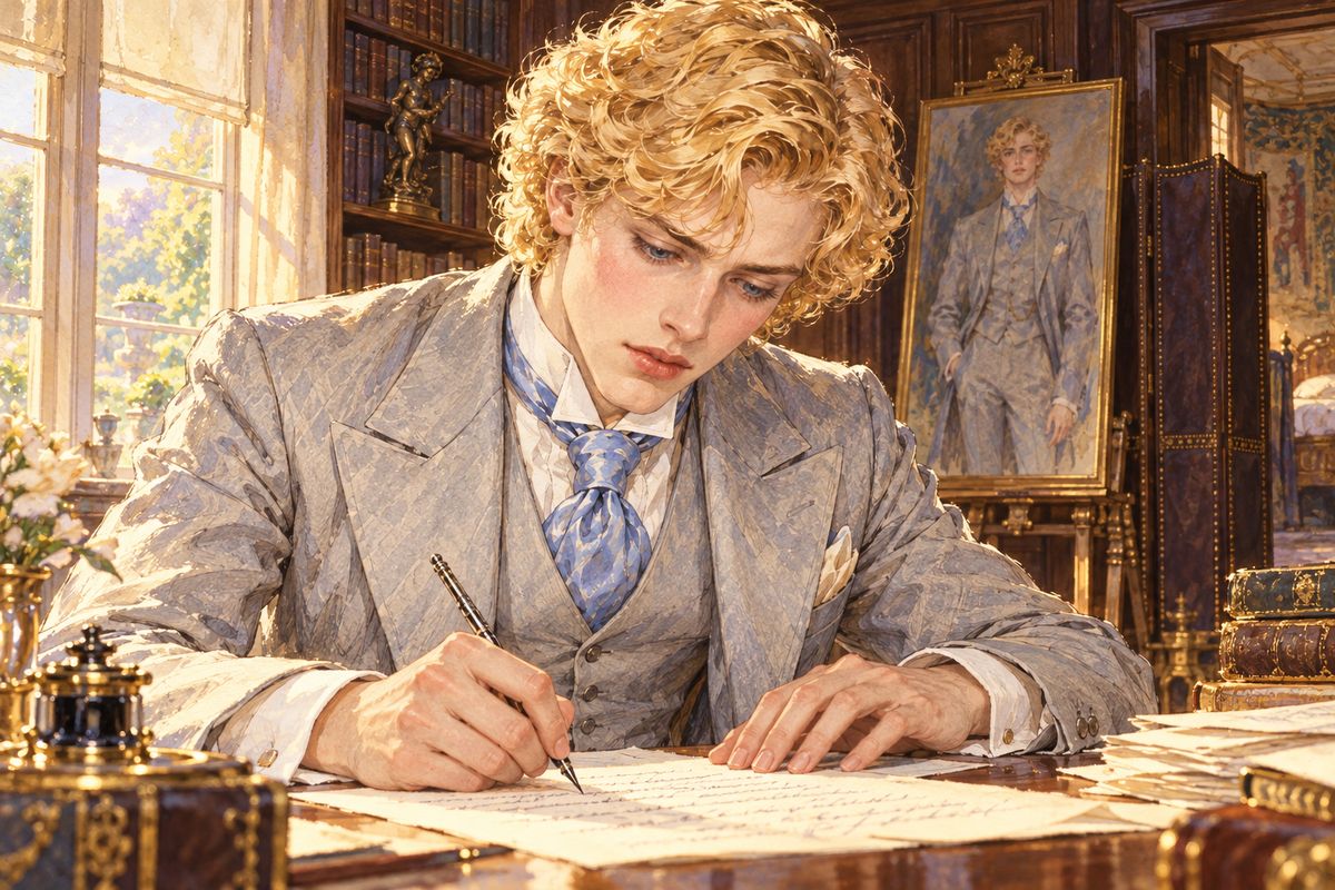 The hours chimed past as he lay staring at the picture in sickened horror. Then he saw how cruel he had been to Sibyl. It was not too late. He wrote her a passionate letter begging her forgiveness, covering page after page with wild words of sorrow, and when it was finished he felt forgiven.