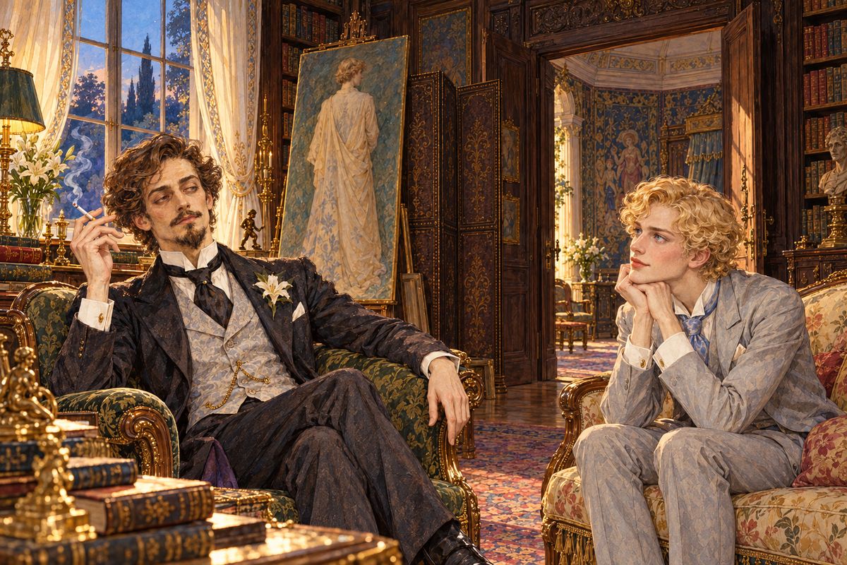 As dusk crept in, Lord Henry calmly turned grief into art: the girl had never really lived, so she had never really died. "Don't waste your tears over Sibyl Vane." Dorian felt relief. Left alone, he chose eternal youth and secret pleasures, letting the portrait bear his shame, and an hour later he was at the opera.