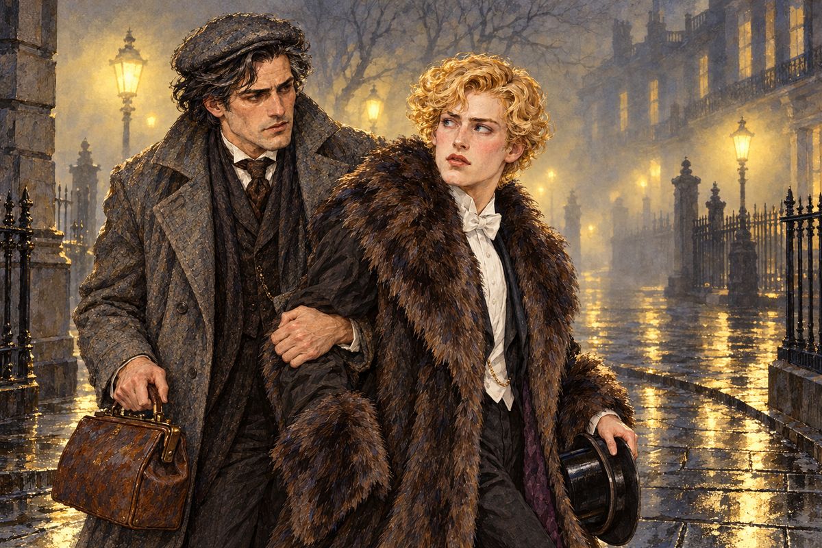 On the foggy night of the ninth of November, the eve of his thirty-eighth birthday, Dorian was walking home when a man with a bag hurried past him in the mist. It was Basil Hallward, leaving for Paris by the midnight train. A strange fear seized Dorian, but Basil caught his arm: "Dorian! What an extraordinary piece of luck!"