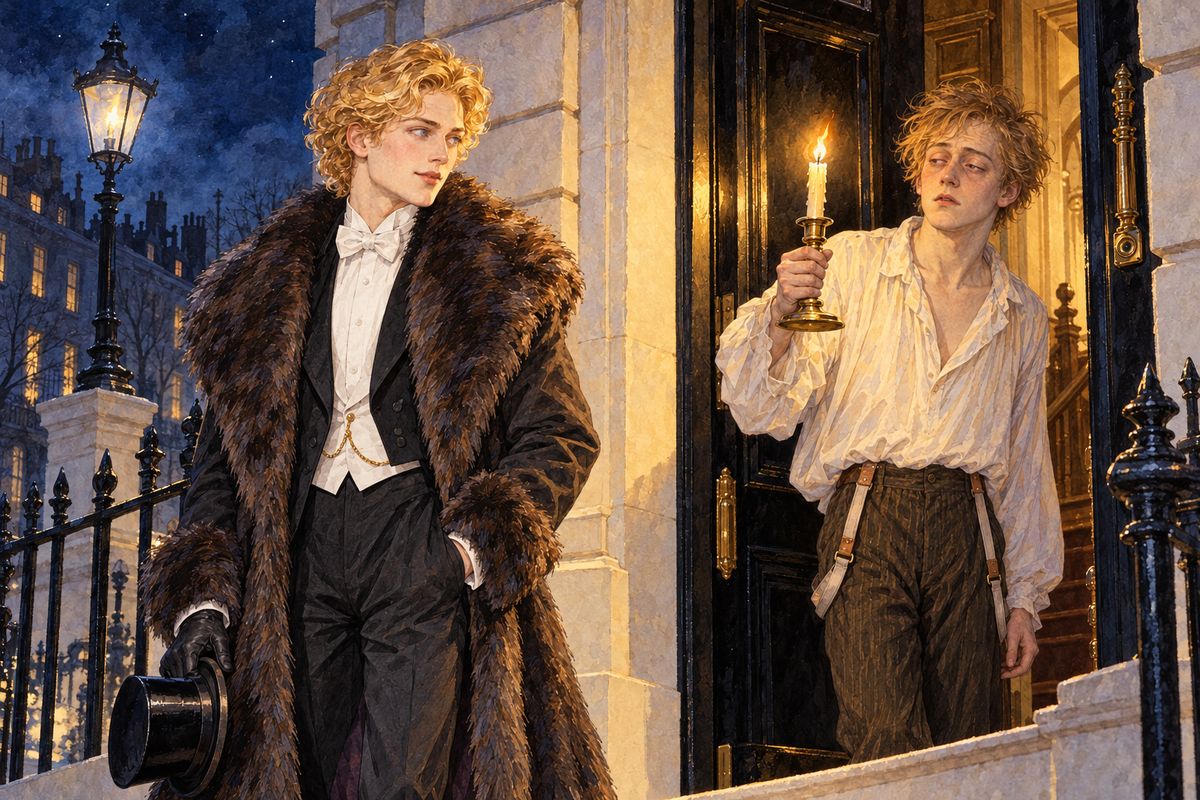 Dorian crept downstairs, locked Basil's bag and coat in a secret press in the library wall, then slipped out of his own front door and rang the bell. His drowsy valet Francis let him in. "Mr. Hallward called, sir. He stayed till eleven, and then went away to catch his train." "Oh! I am sorry I didn't see him."
