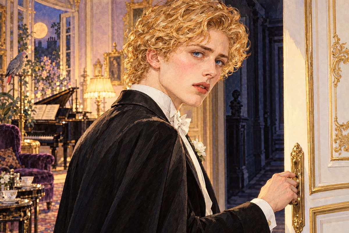 Harry praised his unchanged youth and waved off Dorian's plea never to lend that yellow book again. Dorian agreed to ride with him in the morning. At the door he stopped, as if he had something more to say. Then he sighed and went out, and the confession never came.