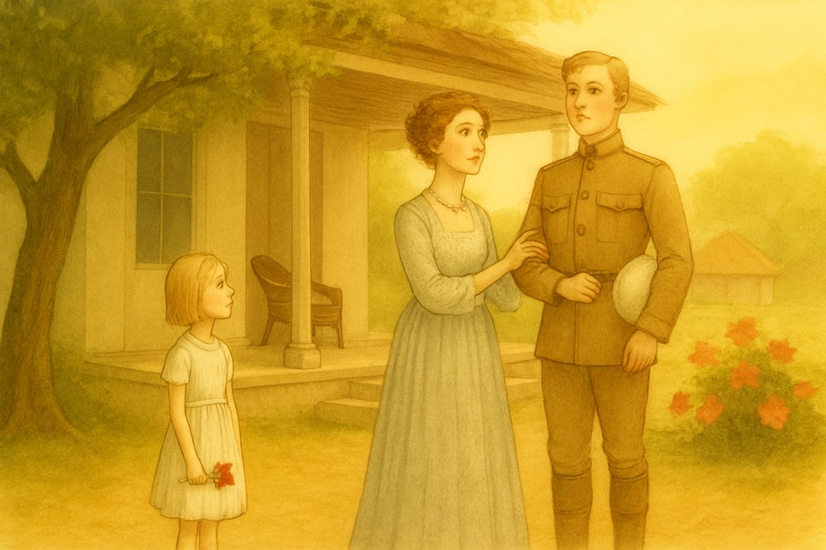 Her mother came onto the veranda with a fair young officer, her eyes scared. “You ought to have gone to the hills two weeks ago,” he said. Then loud wailing rose from the servants’ huts. The Ayah had died in the night, for cholera had broken out, and the Mem Sahib fled indoors.