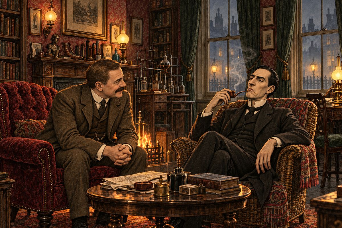For a while the two friends smoked in silence. Then Watson told Holmes that Miss Morstan had agreed to marry him. Holmes gave a dismal groan: she was a charming young lady, he said, but love was an emotional thing, and he would never marry himself in case it clouded his judgment.