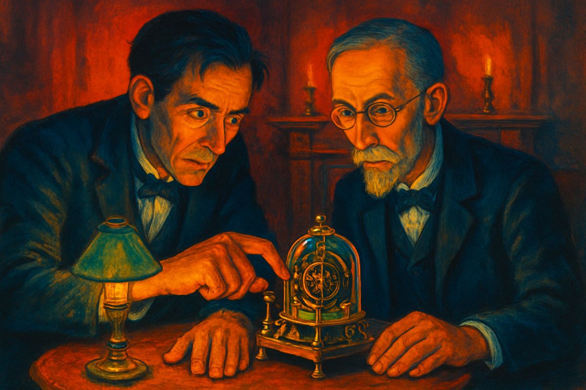 It was only a model, he explained: one little white lever would send it gliding into the future, the other would bring it back. Then, instead of pressing the lever himself, he took the Psychologist's hand and guided his forefinger onto it, so that nobody could call it a trick.