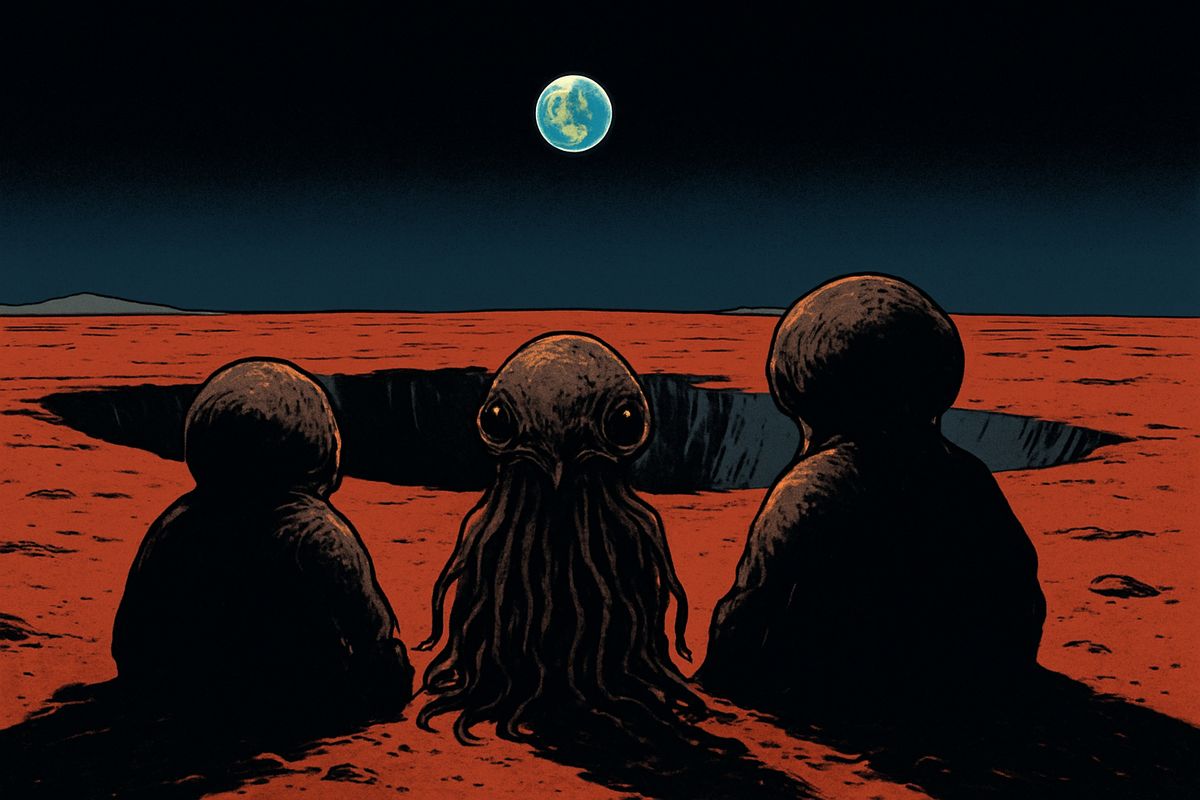 No one in the last years of the nineteenth century believed this world was being watched. Yet across the gulf of space, on a cold and dying Mars, intellects vast and cool and unsympathetic regarded our green planet with envious eyes, and slowly drew their plans against us—no crueller, perhaps, than men who wiped out the dodo, the bison and the Tasmanians.