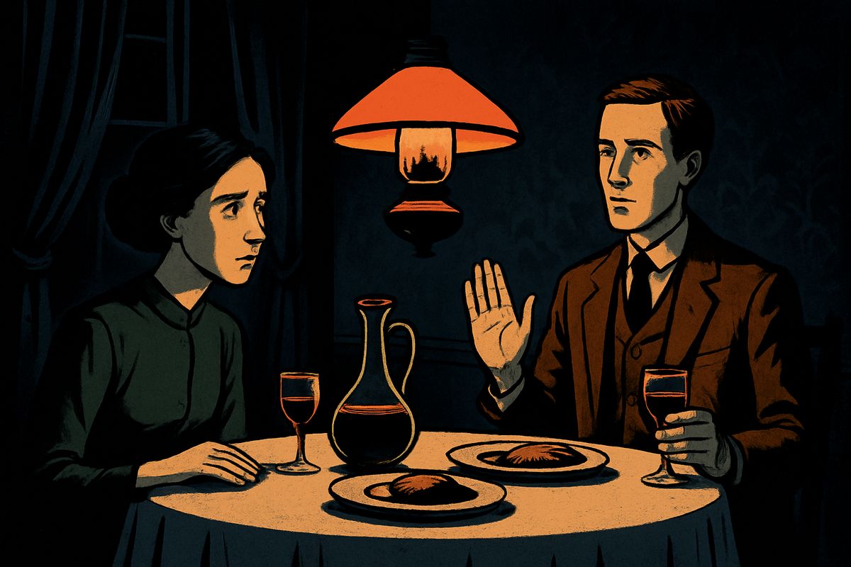 At home, over a cold dinner left untouched while I told my story, I tried to reassure my white-faced wife. I explained that Earth's gravity made the Martians three times heavier than on Mars, so they could hardly crawl. "A shell in the pit," said I, "will kill them all." I did not know it, but that was my last civilised dinner for many terrible days.