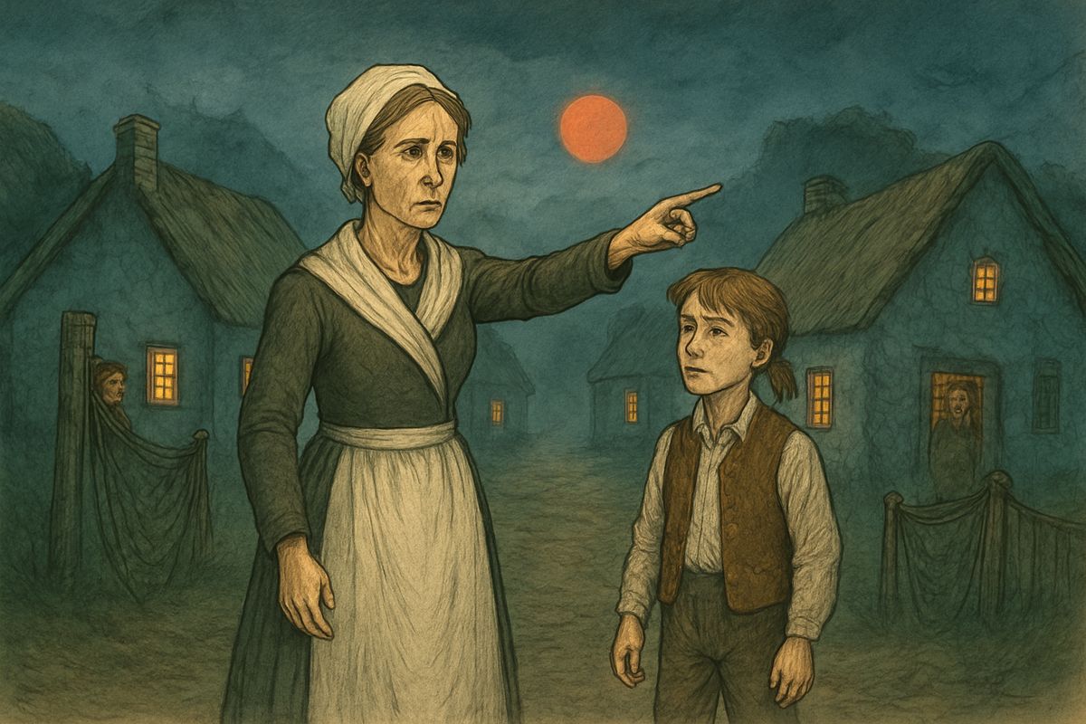 Jim told his mother everything, and they ran through the frosty fog to the hamlet for help. But Captain Flint's name struck terror there, and no man would come. "If none of the rest of you dare," said Mrs. Hawkins, "Jim and I dare."