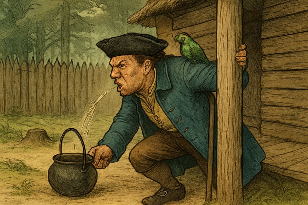 The captain refused. Silver could surrender for trial in England, or be shot. Nobody helped Silver up; he crawled to the porch, hauled himself onto his crutch and spat into the spring. “Before an hour's out, I'll stove in your old block house!”
