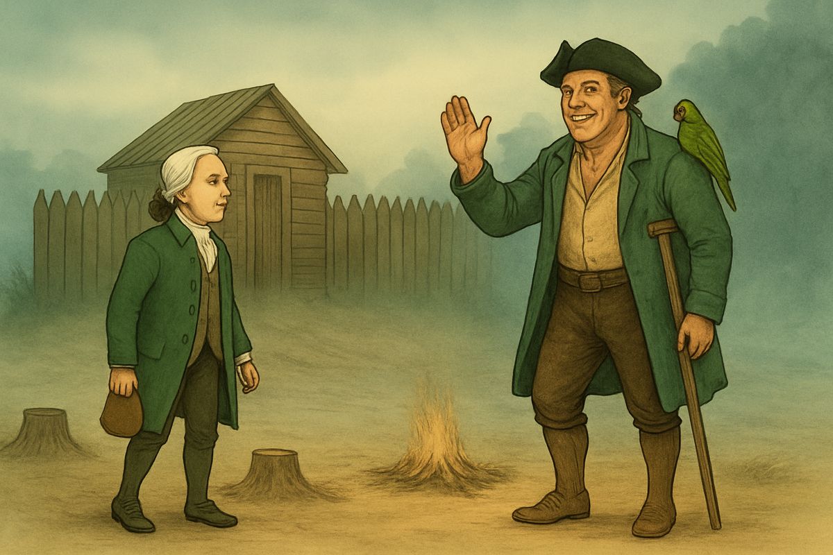 At dawn a voice called out of the mist: "Block house, ahoy! Here's the doctor." Dr. Livesey had come to dose the fevered pirates. When he asked to speak with Jim, Silver made the boy promise not to run away.