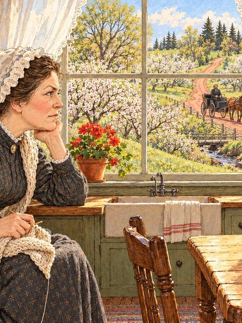Illustration from Anne of Green Gables: Mrs.